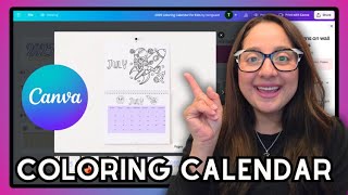 Create a Calendar in Canva COLORING with a Twist Tutorial [upl. by Tedie141]