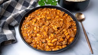 Lebanese Fasolia White Bean and Lamb Stew [upl. by Neved201]