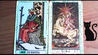 Combinaciones tarot con el REY de Bastos  ARCANOS MAYORES Por TARA [upl. by Teplica297]