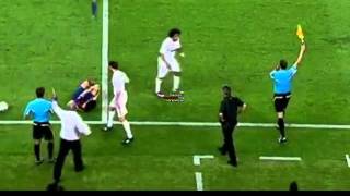 Mourinho kicks Cesc Fabregas Super Cup 2011 [upl. by Eanahc]