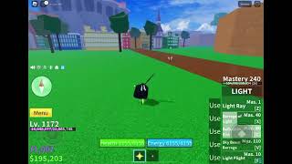 Showcasing unawakened light fruit in blox fruits [upl. by Elttil]