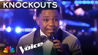 Jaukeem Fortsons Performance of quotGod Only Knowsquot Blows the Coaches Away  The Voice Knockouts  NBC [upl. by Arob]