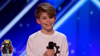 Merrick Hanna Full Performance amp Story  Americas Got Talent 2017 Auditions Week 1 S12E01 [upl. by Rovelli]