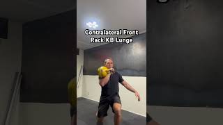 Contralateral KB Front Rack Lunge [upl. by Lekcar135]