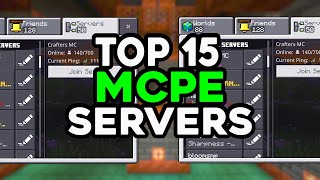 Top 15 BEST Servers For Minecraft Bedrock 121 [upl. by Gnil]