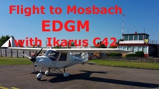 ✈ Flight to Mosbach EDGM with Comco Ikarus C42B [upl. by Pish315]