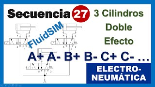 Secuencia 27 A A B B C C  Electroneumática [upl. by Shererd]