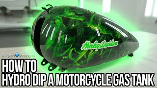 HOW TO HYDRO DIP A MOTORCYCLE GAS TANK  Liquid Concepts  Weekly Tips and Tricks [upl. by Atekehs170]