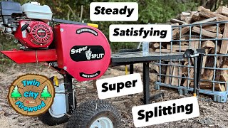 BEST KINETIC LOG SPLITTER⁉️ Steady Satisfying Splitting‼️firewood woodhound supersplit [upl. by Imre]