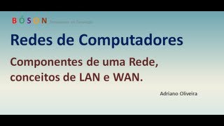 Curso de Redes  Vídeo 01  Componentes de uma rede LAN WAN [upl. by Vanna]