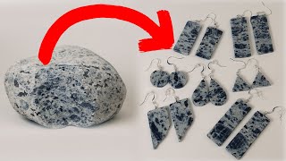 How to Make Earrings from Stone  Natural Stones [upl. by Hgielyk584]