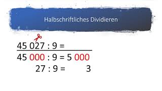 Video Halbschriftliches Dividieren mit großen Zahlen [upl. by Inafets]