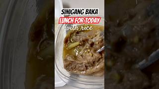 BEEF SINIGANG Filipino dish lunch for todayfood [upl. by Nnylrefinnej]