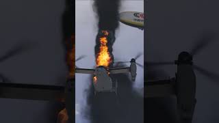 V22 Osprey loses power and crashes on highway [upl. by Biondo]