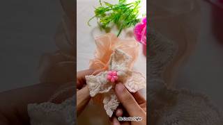 DIY Scrunchie🎀😲 shortvideo youtubeshorts scrunchies bow diy [upl. by Htebyram]