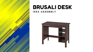 IKEA Assembly  Brusali Desk  Time Lapse [upl. by Dnomhcir]