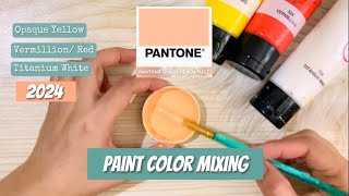 How to make Peach Fuzz Paint Color of the Year Peach Fuzz Color trend Paint shorts colortrend [upl. by Enytsirk]