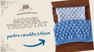 Model Tricotat pentru Caciulite si Bluze [upl. by Eleirbag270]