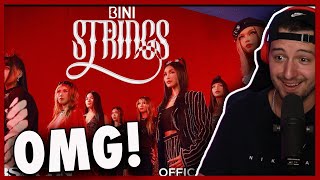 Strings Official Music Video  BINI REACTION [upl. by Aicatsana]