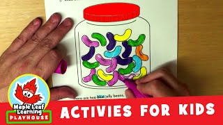 Jelly Beans Counting Activity for Kids  Maple Leaf Learning Playhouse [upl. by Esinel]