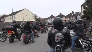 hells angels london memorial ride 21 03 2015 [upl. by Nonna]