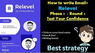 How to write Email in Relevel BD Test  Phase 2  Round 3  Test Your Confidence  Crack Relevel [upl. by Aoh]