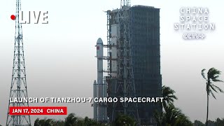 LIVE Launch of Tianzhou7 Cargo Spacecraft [upl. by Gamali]