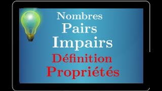 nombre pair impair • Comprendre la définition et les propriétés • cours mathématiques seconde entier [upl. by Jotham]