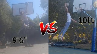 Dunking on 10 Foot vs 96quot [upl. by Pulchi]