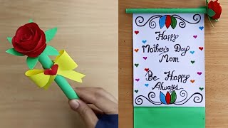 DIY  Happy Mother’s Day Card  Handmade Rose Message Card for Mother’s Day is [upl. by Garner]