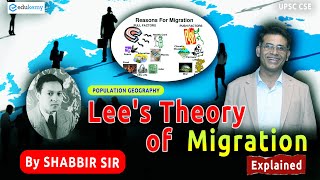 Lees Theory of Migration Explained  Shabbir Sir  Edukemy IAS geographyoptional upsc ias [upl. by Akemak]