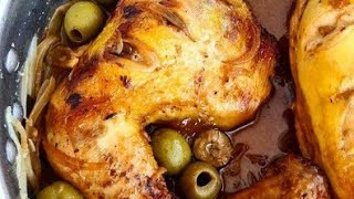 poulet rôtis au four avec pomme de terre et olives  trop trop bon [upl. by Onirefez159]