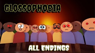 ROBLOX Glossophobia  All Endings [upl. by Mcneil566]