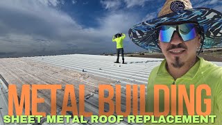 IRONWORKERS TURNED SHEETMETAL INSTALLERS  43 FT LONG PANEL REPLACEMENT 🚀 [upl. by Ykvir]