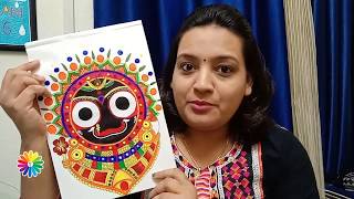 Pattachitra painting tutorial with artist Trivenika [upl. by Atsev]