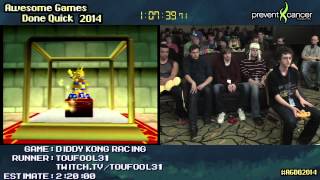 Diddy Kong Racing  SPEED RUN 20608 100 by Toufool31 AGDQ 2014 [upl. by Windham]