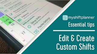 Edit amp Create Custom Shifts in MyShiftPlanner [upl. by Mueller897]