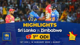 1st ODI Highlights  Sri Lanka vs Zimbabwe 2022 [upl. by Goebel]