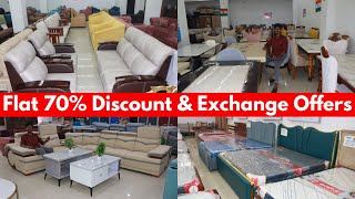 Flat 70 OFF On Entire Furniture Exchange Offers Original Teak Wood Sofa Set Dining Tables amp Cots [upl. by Midian]