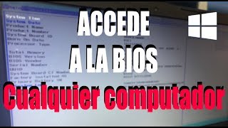 Entrar a la BIOS En mi PC Aprende a bootear CUALQUIER MARCA [upl. by Arutak901]