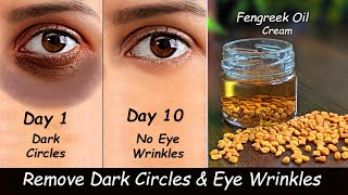 Remove Eye WRINKLES amp DARK CIRCLES in 10 Days  Aloevera Fenugreek Eye Cream Vitamin E Oil for Skin [upl. by Bainter]