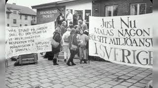 Demonstration utanför Stenungsunds tingsrätt om motorvägsbygget år 1987Foto Bohusläningen [upl. by Nosae]