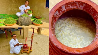 Saag Makkhan Malai Aur Makki Ki Roti  Traditional Saag Recipe  Punjabi Saag  Village Life Punjab [upl. by Australia446]