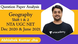 Question Paper Analysis  Geography Shift 1 amp 2  NTA UGC NET Dec 2020 amp June 2021 [upl. by Gillman]