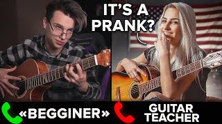 Professional GUITARIST Pretends to be a BEGINNER to Guitar Lessons  PRANK [upl. by Maryellen]