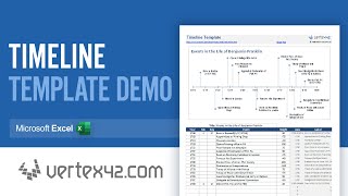 Excel Timeline Template Demo [upl. by Eleonora]