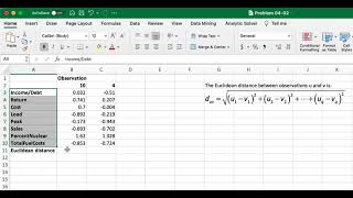 How to calculate Euclidean distance in Excel [upl. by Jahdal]