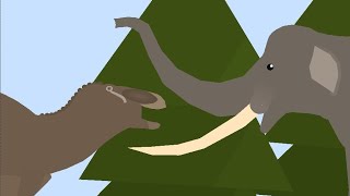 Palaeoloxodon Namadicus vs Edmontosaurus Annectens  Sticknodes Cartoon Battle [upl. by Cyndia]