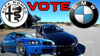 BMW M3 e46 vs Alfa Romeo 159  YOU VOTE [upl. by Vicky]