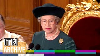 1992 Queen Elizabeth IIs Famous quotAnnus Horribilisquot Speech [upl. by Layman38]